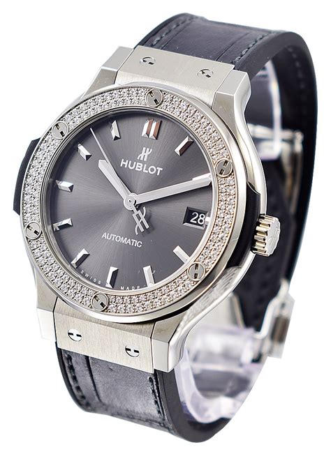 diamond bezel hublot fusion|HUBLOT Titanium Rubber Diamond Bezel 38mm Classic Fusion .